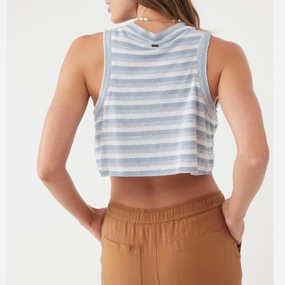 O'NEILL Women's Knit Button Front Crop Tank Top - Picture 2 of 4